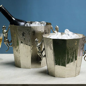 Vente chaude Personnalisé 3L À La Main En Métal Refroidisseur De Vin Seau Premium Qualité Bar Accessoires pour La Fête pour Ramadan Noël - Product Image 1