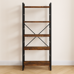 Industrial Steel <b>Bookcase</b> for Living Room and Apartment Furniture, Vietnam OEM ODM Metal Storage Shelf Manufacturer - Product Image 1