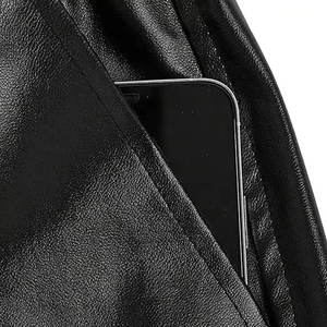 Men Black Satin Bermuda <b>Shorts</b> Drawstring Waist Quick Dry Casual Pants Solid Color Woven Fabric Mid Rise - Product Image 4