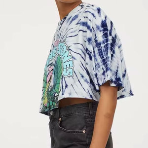 Camiseta de Verano 2025 para Mujer, Casual, 100% Algodón, Transpirable, Corte Regular, Cuello Redondo, Manga Corta, Personalizable - Product Image 2