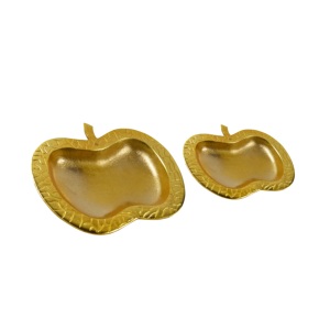 Bol à fruits d'intérieur au design thème or, plat de service et de décoration de forme antique - Product Image 1