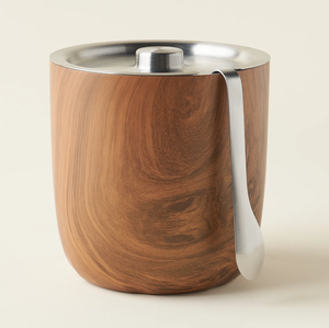 Seau à glace en acier inoxydable et bois pour bar à cocktails, champagne, vin et bar - Prix le plus bas - Product Image 2