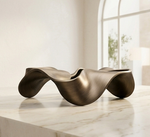 ที่รองหม้อสแตนเลสสีบรอนซ์ทันสมัย รูปทรงหยักศก สำหรับโต๊ะอาหาร - Product Image 4