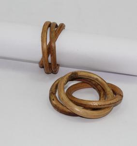 Anillos para Servilletas de Boda de Bambú, Diseño Clásico Ecológico, Forma Redonda y Cuadrada - Product Image 3