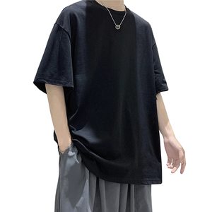 Men's Oversized T-Shirt High Quality Cotton Casual Tee Featuring Relaxed Fit Lightweight Breathable Fabric Modern Streetwear - Product Image 1