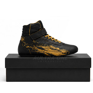 Zapatos de Carreras de Karting Profesionales con Estilo, Parte Superior de Cuero Genuino, Suela de Goma Ligera, Soporte Cómodo y Resistente para Pista - Product Image 5