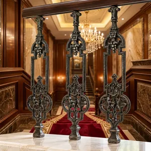 Premium Iron Brass Modern Handrail System Decorative <b>Metal</b> Stair Railing Spindles Villa Water Resistant Home Staircase - Product Image 1