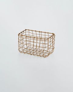 Metal Wire <b>Storage</b> <b>Basket</b> <b>Rectangle</b> With Handles Modern Design Multi Purpose Neatening Organizing - Product Image 2