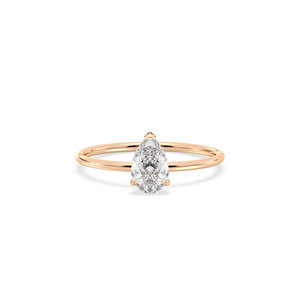 Bague solitaire en or massif 14 carats avec diamant de laboratoire HPHT CVD, prix de gros REYES, bijoux fins, cadeaux d'anniversaire pour femmes - Product Image 2