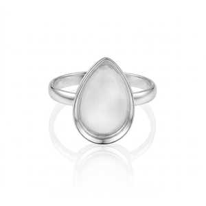 925 Sterling Silver Pear Blank Ring Semi Mount Pear 8x10mm Cabochon Gemstone Bezel Ring <b>Keepsake</b> Breastmilk Resin Wholesale DIY - Product Image 4
