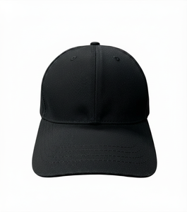 Gorra de Béisbol Negra de 6 Paneles de la Mejor Calidad, Sarga de Algodón, Cierre Trasero Ajustable, Unisex, Casual, Color Sólido, Estructurada - Product Image 3
