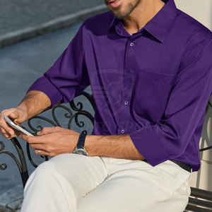 Camisas de Algodón para Hombre a la Moda, Mejor Material, Precio al por Mayor, Camisas de Algodón para Hombre, Corte Holgado, Estilo Diario Elegante - Product Image 5