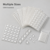 Coussinets de protection de tiroir en PVC transparents semi-ronds autocollants pour meubles 16x8mm