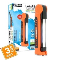 Linterna LED portátil plegable, 3W + 1W