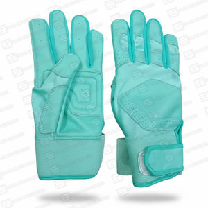 Gants de frappeur de baseball et de softball en cuir à doigts complets, personnalisés en gros, respirants, antidérapants, nouveau design, manchette longue pour adulte - Product Image 6