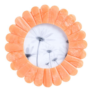 Espejo de Pared de Resina Rosa con Diseño de Girasol, Espejo Decorativo con Marco Floral Hecho a Mano para Habitación Infantil, Sala de Estar, Marco de Fotos de Resina - Product Image 6