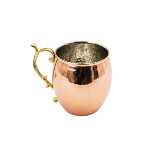 Nouvelle conception – Tasse Moscow Mule en cuivre pur, finition artisanale à motifs floraux en relief, chopes à bière en cuivre massif de qualité supérieure avec poignée en laiton - Product Image 6