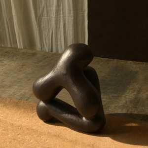 21 cm X 14 cm X 23 cm Bronze Sculpture Irregular Modern Art <b>Decor</b> Handmade Tabletop Living Room - Product Image 4