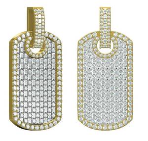 Pendentif de luxe Hip Hop personnalisé en argent 925 plaqué or 18 carats avec moissanite ronde taille brillant, style Iced Out, pour rappeur, idéal comme cadeau - Product Image 2