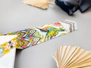 MEJOR OFERTA Collar de colibrí con cuentas, joyería de animales tropicales, collar único hecho a mano, llamativo, brillante y divertido para el verano - Product Image 2