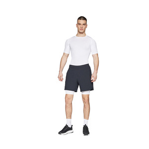 T-shirts de sport pour hommes, coupe ajustée, manches courtes, logo personnalisé sur le devant, tissu respirant et écologique en spandex/polyester, vente en gros - Product Image 1