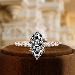 แหวนเพชรทรงมาร์คีส์ 1 กะรัต เพาะเลี้ยงในห้องปฏิบัติการ, แหวนทอง 14K แบบคลาสสิกประดับเพชร, แหวนแต่งงานรับรองโดย IGI, แหวนเพชรเม็ดเดี่ยวสำหรับเจ้าสาว - Product Image 4