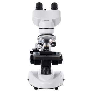 Microscopio Binocular Compuesto Profesional para Adultos con Aumento de 40-2000X, Luz LED y Adaptador para Teléfono - Product Image 1