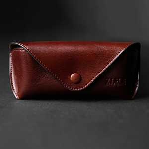 Soft Cowhide Leather Glasses Sleeve Genuine Pouch Luxury <b>Slim</b> Handmade Vintage Reading Spectacles Case Cover LGC-0031 - Product Image 3