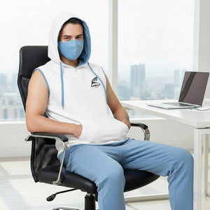 Hoodies sans manches pour hommes OEM, best-sellers, légers, pour la musculation, en coton mélangé, basiques - Product Image 6