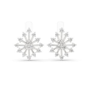 Pendientes de Aro Redondos Graduados de Plata de Ley 925 con Circonita, Joyería de Glamour Refinado para Mujer - Product Image 1