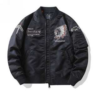 Herens bomberjack, lichtgewicht, met rits, casual streetwear, winddicht, varsity jack, op maat gemaakte groothandel, piloten/aviator jack - Product Image 1