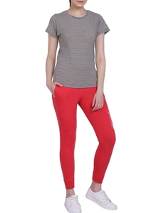 Pantalon de jogging décontracté pour homme rouge, taille élastique, en molleton très extensible, avec cordon de serrage, respirant, en tricot de spandex et polyester, pour l'hiver - Product Image 5