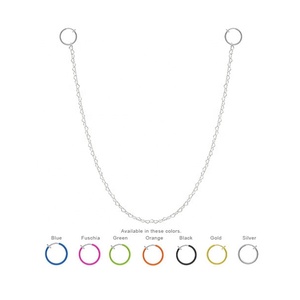 Bijoux de corps de chaîne de mamelon non perçants les plus chauds avec des anneaux de mamelon de piercing de ventre d'acier chirurgical de modèle de bouclier d'acier inoxydable - Product Image 5