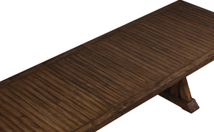 Modern Rustic Style Rectangle Shaped Pedestal Solid Acacia <b>Wooden</b> Base With Tapered Tabletop Natural <b>Water</b> Based Finish Dining - Product Image 6