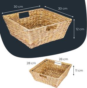 Cesta de Almacenamiento Trenzada Hecha a Mano con Jacinto de Agua, Cesta de Almacenamiento Ecológica al por Mayor, Hecha en Vietnam - Product Image 3