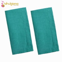 Vente en gros de serviettes de table en lin personnalisées avec broderie florale Serviette de table de haute qualité à bordure festonnée pour la maison et l'hôtel