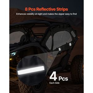 Copertura Morbida per Cabina Anteriore con Cerniera Antivento e Porte Superiori Compatibile con Can-Am Maverick X3 2017-2025 2 Posti - Versione Migliorata con Zip - Product Image 6