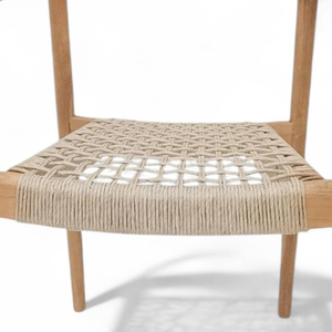 Style moderne, tissage naturel avec cadre en bois de teck pour la décoration de meubles de maison - Product Image 6