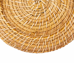 Assiettes de présentation en rotin en gros, sets de table en osier naturel résistants à la chaleur, décoration de table bohème, vaisselle écologique du Vietnam - Product Image 2