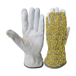 Guantes de Jardinería Florales Morados Personalizados, Palma de Cuero Sintético, Transpirables, Guantes de Trabajo de Protección para Jardín para Mujer, OEM ODM - Product Image 3