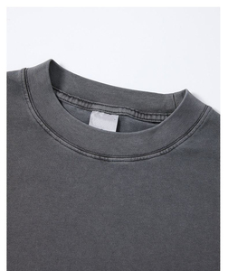 Camisetas Oversize para Hombre de Algodón Pesado 100% Jersey, Tallas Grandes, con Diseño Personalizado Estampado y Efecto Desgastado 2026 - Product Image 4