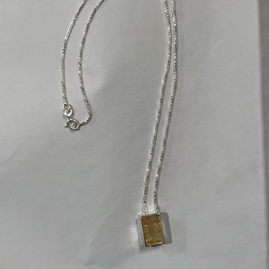 Pendentif en topaze impériale naturelle en argent 92,5 - Product Image 1