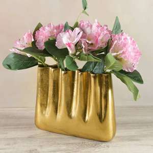 Pot de fleur doré artisanat Vase à fleur de haute qualité accessoires de décoration de mariage Pots de luxe vaisselle Vases en métal artisanat - Product Image 1