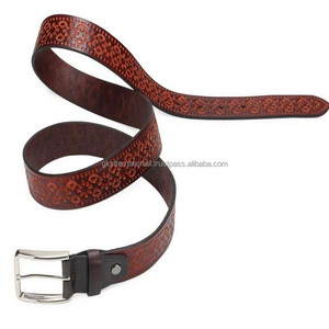 Cinturones de cuero occidental con herramientas florales para vaquero Cinturón de herramientas de cuero occidental de diseñador hecho a mano para hombres y mujeres Hebilla de níquel - Product Image 4