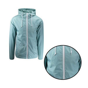 Lightweight Zip Front Windbreaker <b>Jacket</b> with Adjustable Hood for Walking <b>Cycling</b> Running and Travel Comfort - Product Image 3