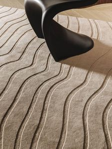 Custom Contemporary grey Wool Area Rug Hand Tufted waves Design Carpet for Modern Living Room & Bedroom Home <b>Decor</b> Christmas - Product Image 4