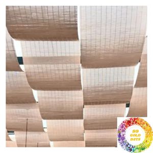 Dyed Natural <b>Bamboo</b> <b>Screen</b> Curtain in Red Yellow Colors for Outdoor Shade Ceiling Decor Home Cafe and Restaurant Design - Product Image 5
