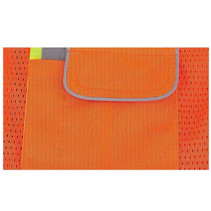 Chaleco de Seguridad Reflectante Reversible para Hombre, con Bolsillos, Transpirable, de Alta Visibilidad, para Trabajo, Cuello en V, Cierre de Tirantes, Color Naranja y Negro, Malla - Product Image 6