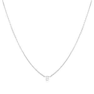 Collar con inicial de plata 925 para ella, joyería delicada para uso diario, colgante minimalista con letra, collar con nombre personalizado para regalo. - Product Image 4