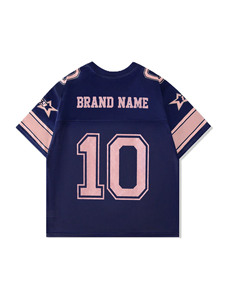 Maillot de football américain en maille respirante de haute qualité, style universitaire, streetwear, t-shirt de football, personnalisable avec logo OEM en gros - Product Image 5